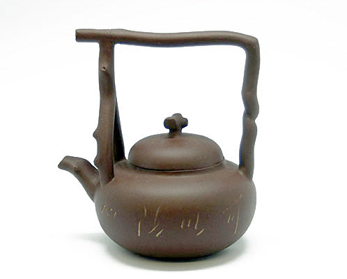 FORK OVERHANDLE YIXING TEAPOT