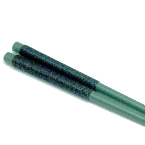 Chopsticks, Woven Thread Green With Black Handle