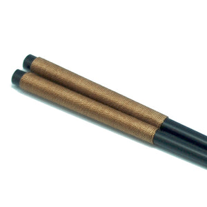 Chopsticks, Black  W/Copper Thread