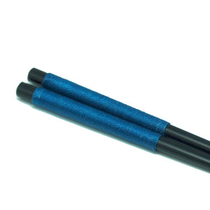 Chopsticks, Black W/ Blue Thread