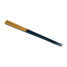 Load image into Gallery viewer, Chopsticks, Black With Gold Square Top End