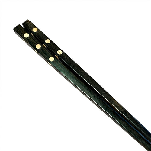 Chopsticks, Ebony With 3 Bone Dots And One Dot On Top