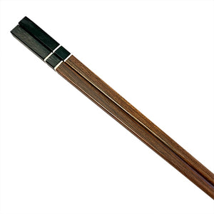 Chopsticks, Rosewood, Top Black Horn W/ 2 Thin White Layers