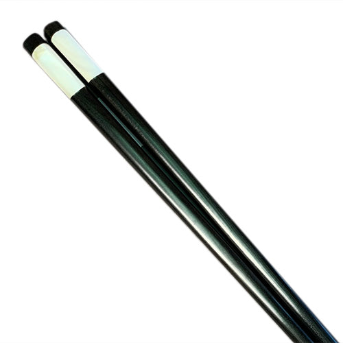 Chopstick, Round, Black Eb0Ny, 2 Sides Shell, One Dot  At Top