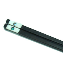 Load image into Gallery viewer, Chopsticks, Ebony Two Sides White Shell With Mother Of Pearl Dot