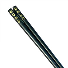 Load image into Gallery viewer, Chopsticks, Black With Gold Cherry Flower.