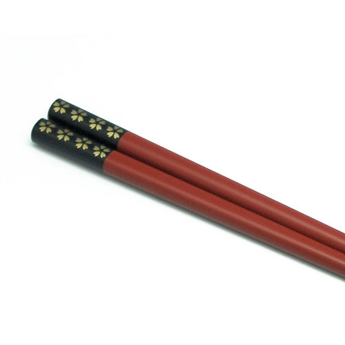 Chopsticks, Red With Top Black & Cherry Blossom