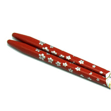 Load image into Gallery viewer, Chopsticks, Red W/ Silver Stars