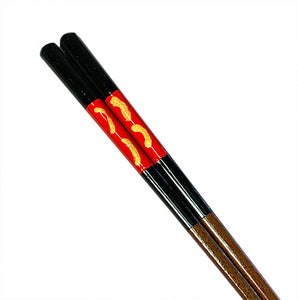 Chopsticks, Black And Red W/ Gold Splash