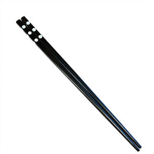 Load image into Gallery viewer, Chopsticks, Black Ebony W/ 3 Oyster Dots On 4 Sides, Dot On Top