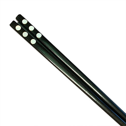 Chopsticks, 3 Oyster Dots On Rounded Horn Ebony