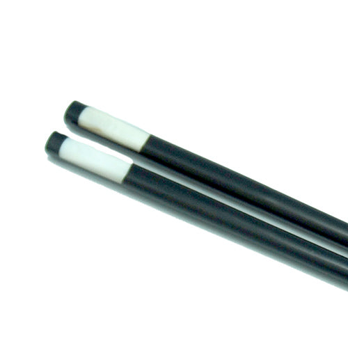 Chopsticks, Ebony W/ 2 White Shell Sides And White Dot