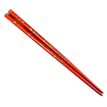 Load image into Gallery viewer, Chopsticks, Red Laquer With  Inlaid Green Shell