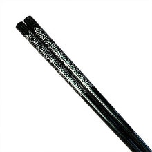 Load image into Gallery viewer, Chopsticks, Black W/ Silver Dots Pattern