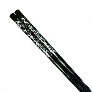 Chopsticks, Black W/ Silver Dots Pattern