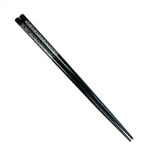 Load image into Gallery viewer, Chopsticks, Black W/ Silver Dots Pattern