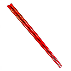 Chopsticks, Red W/ Gold Dots Pattern