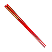 Load image into Gallery viewer, Chopsticks, Red W/ Gold Fans Pattern