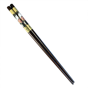 Chopsticks, Geisha, Yellow-Brown W/ Dark Brown Bamboo