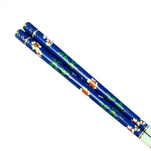 Load image into Gallery viewer, Chopsticks, Blue Faux Cloisonne