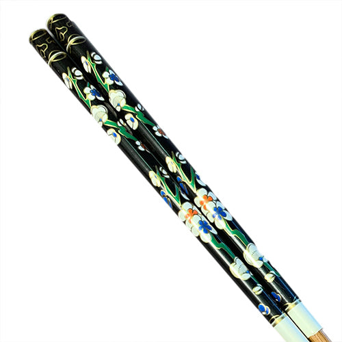 Chopsticks, Black Faux Cloisonne