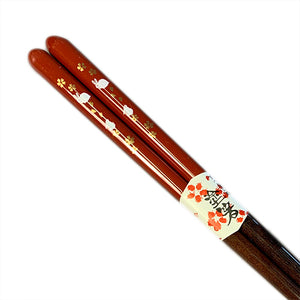 Chopsticks, Red Top W/ White Bunnies