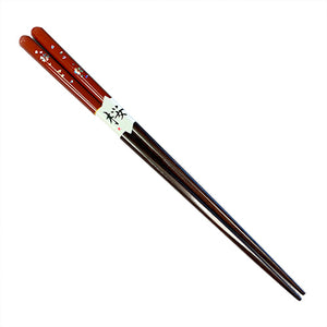 Chopsticks, Red Top W/ Lustrous Cherry Blossoms