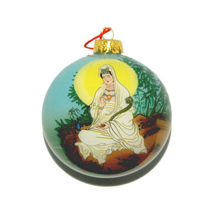 Hand Painted Glass Ball, Guanyin