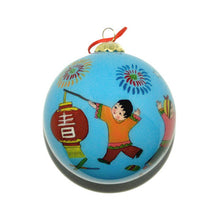 Load image into Gallery viewer, Handpainted Glass Ball, Children&#39;S Happy New Year