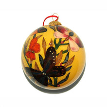 Load image into Gallery viewer, Handpainted Glass Ball, Butterflies