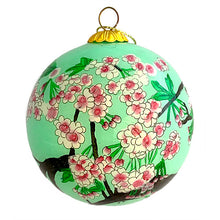 Load image into Gallery viewer, Hand Painted Glass Ball, Cherry Blossom