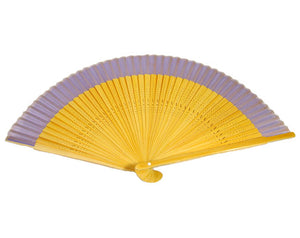 SILK FAN, LIGHT BLUE LONG BAMBOO (HF-116)