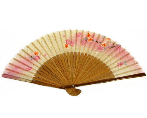 GEISHA FAN, CHERRY BLOSSOMS (HF-164)