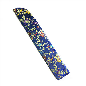 FAN BAG, BLUE W/SMALL FLOWER (HF-33/BLU)