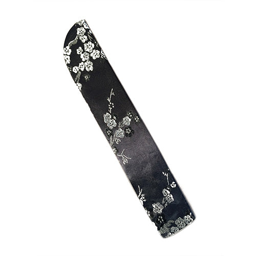 FAN BAG, BLACK W/WHITE CHERRY BLOSSOM (HF-38)