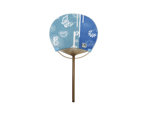 FAN, BLUE W/WHITE BUTTERFLY (HF-93)