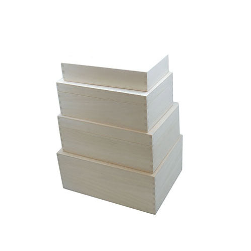 4 Pcs Rectangular Box With Lid (WW-9)